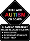 Child With Autism On Board Autism Awareness Car Sticker Vinyl Decal 5inch