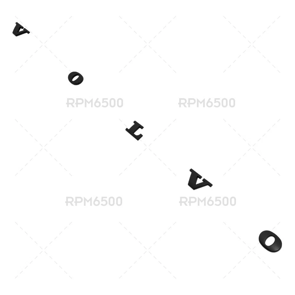 For Volvo Rear Trunk Lid Letter Logo Badge Nameplate Emblem Sport Matte Black Foto 2 de 4