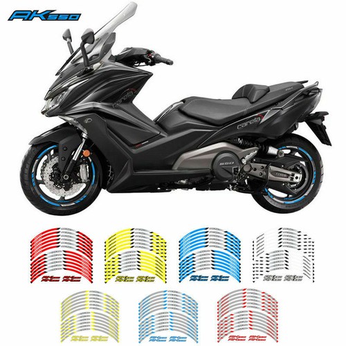 17 inch CUSTOM RIM STRIPES WHEEL DECAL TAPE STICKER KIT FOR KYMCO AK 550 AK550 - Picture 2 of 15