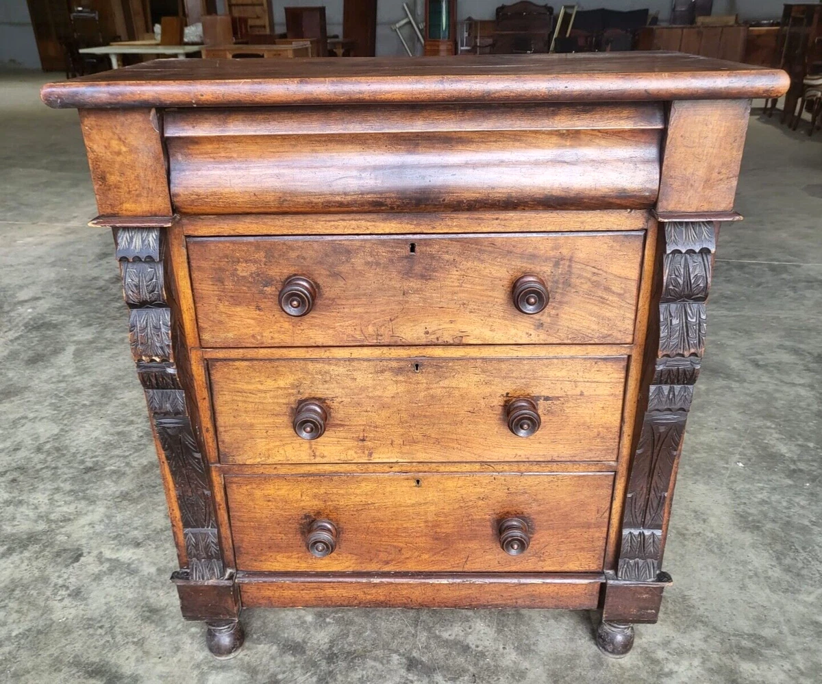 Carved chest of sale drawers