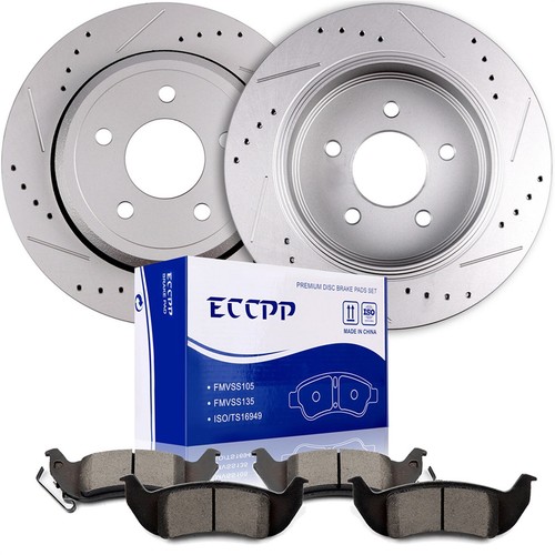 REAR BRAKE ROTORS CERAMIC AND PADS FOR FORD CROWN VICTORIA MERCURY GRAND MARQUIS - Picture 8 of 8