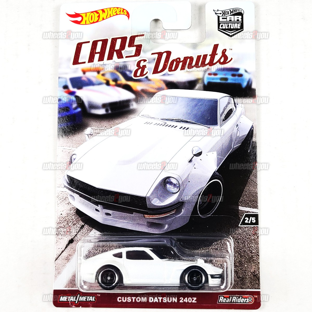 2017 Hot Wheels CUSTOM DATSUN 240z white Cars & Donuts HW Car