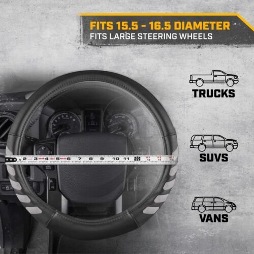 Truck Steering Wheel Cover Large Size for 15.5-16.5 Inch Size by CATERPILLAR - Picture 3 of 7
