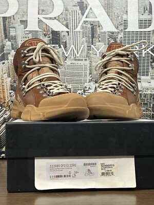 Genuine Gucci flashtrek GG canvas suede leather boots 39+ G in Box