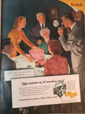 1951 EASTMAN KODAK Brownie Camera magazine Vintage Print Ad ORIGINAL Unframed 