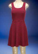 Express Women's Dress Stretch Sleeveless Stripes Red/Navy Size XS