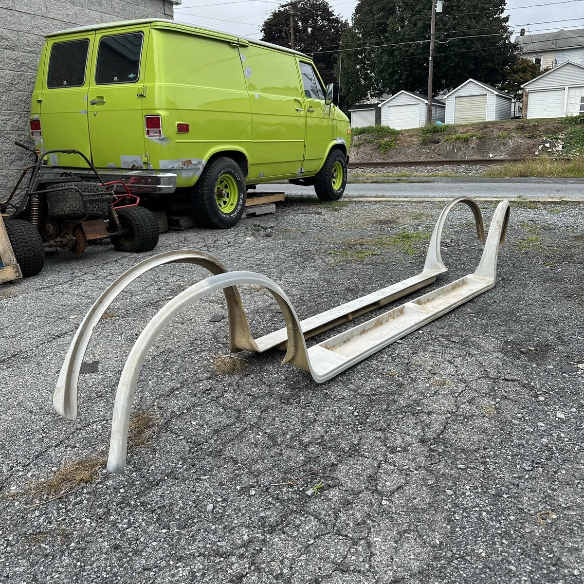 NOS 1985 1994 Chevy Astro Van GMC Safari Running Boards Body Kit Ground Effects
