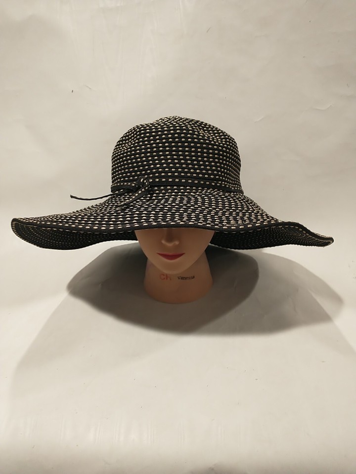 SAN DIEGO HAT CO BLACK Womens EXTRA WIDE BRIM HAT Summer Beach Sun Cap