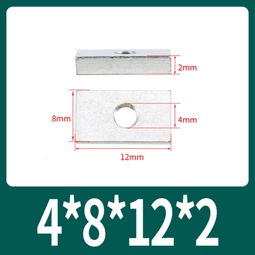 Rechteckige Vierkantmuttern Gleitblöcke für Alu Zubehör, mechanische Ausrüstung - Picture 12 of 73