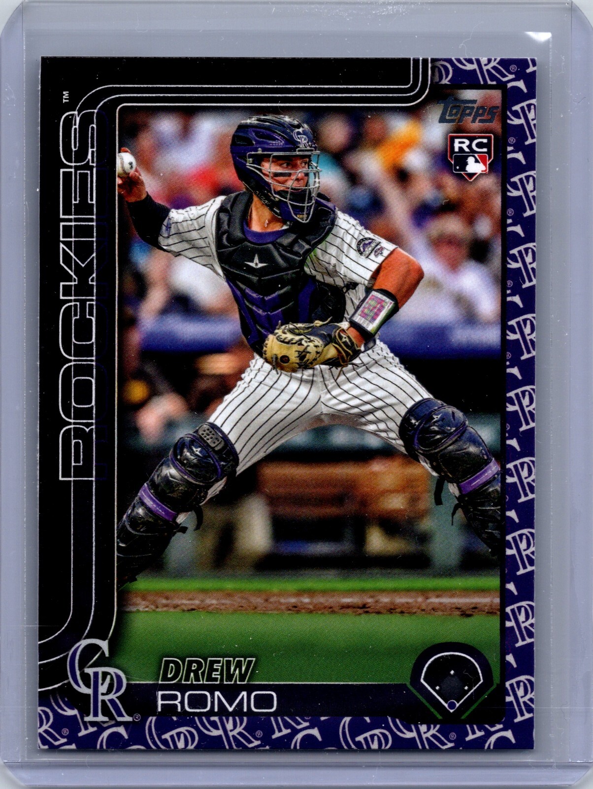 2025 Topps Series 1 Drew Romo Team Color Border SSP Rookie #296 Colorado Rockies