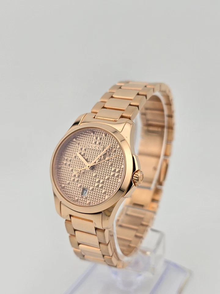 Gucci G-Timeless Women’s Rose Gold Tone Ladies Watch - YA126567 ($1010 MSRP) - Image 3 of 4