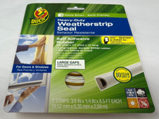 NEW - Duck - Heavy-Duty Weatherstrip Seal Self Adhesive Rubber for Large Gap