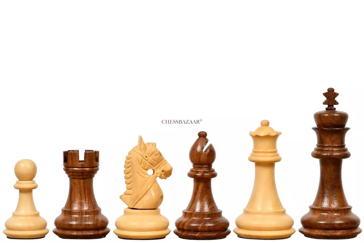 The Bridle Study Analysis Chess Pieces in Sheesham and Boxwood - 3.2 King