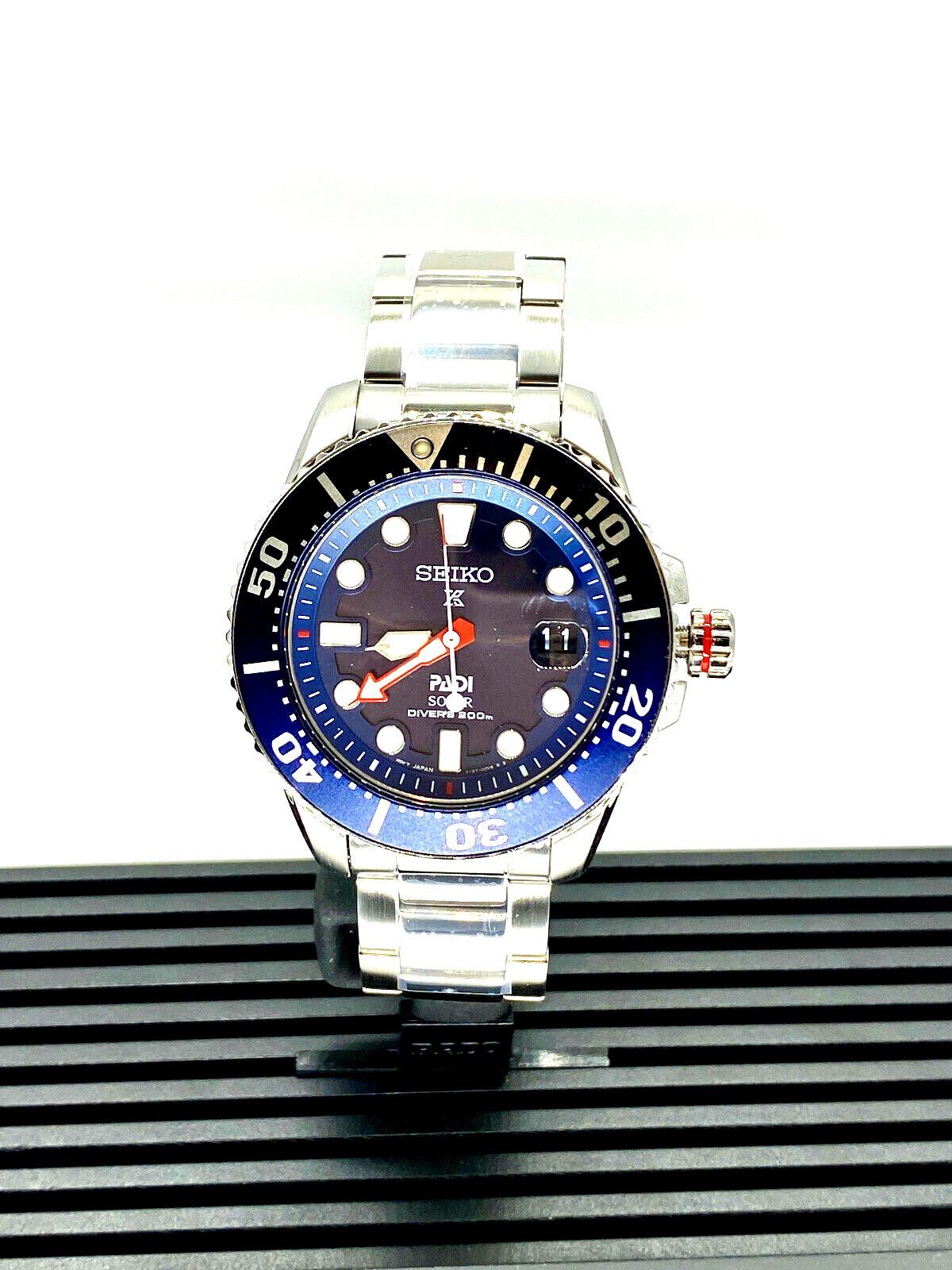 Seiko PADI Special Edition Solar Prospex Divers Blue Dial Men's Watch  SNE549 | eBay