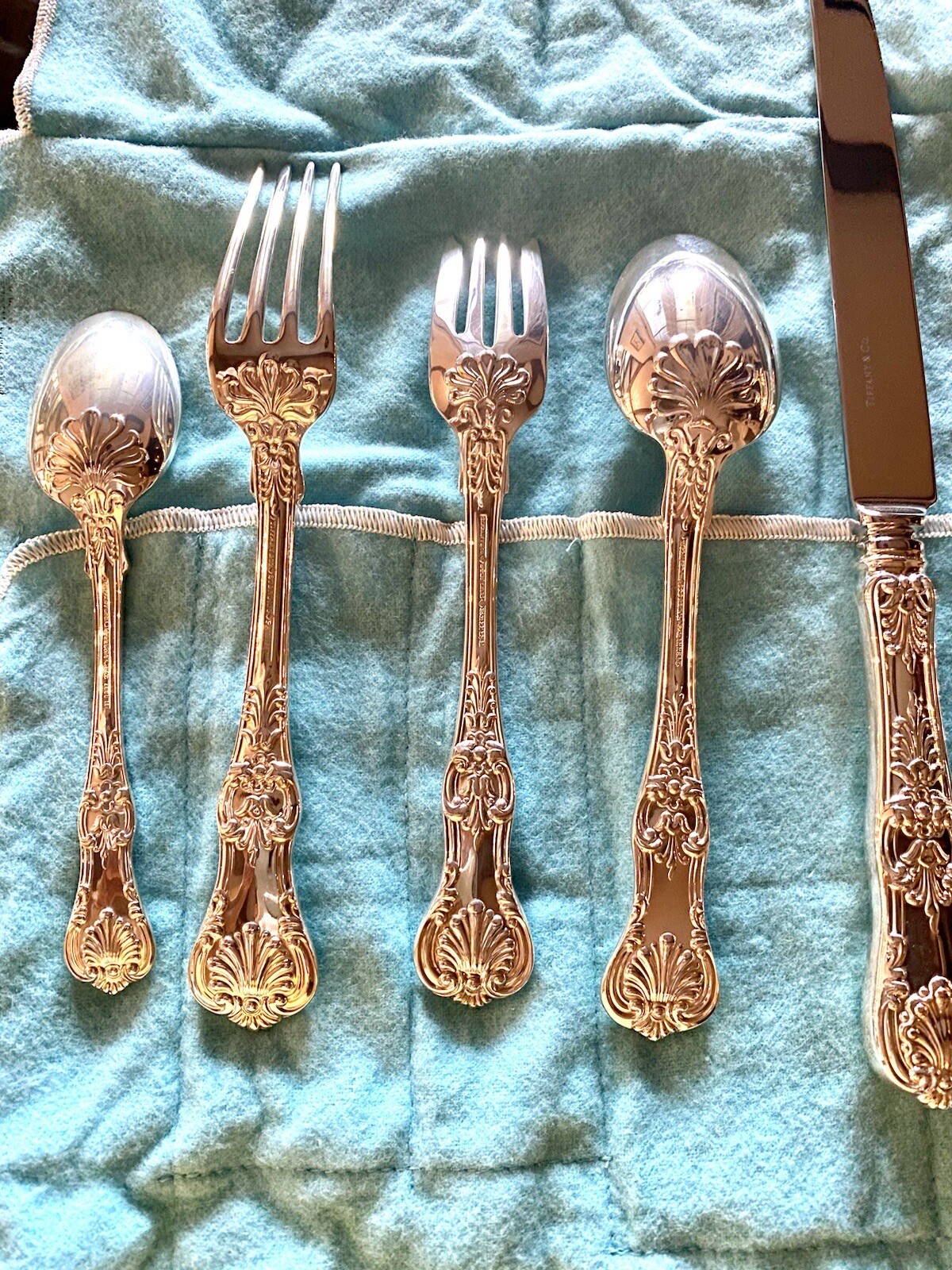 NEVER USED!! TIFFANY ENGLISH KING STERLING FLATWARE. eBay