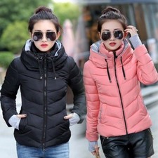 Winter Womens Down Cotton Short Coat Padded Parka Outerwear Slim Thicken Jacket