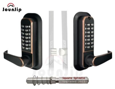 JOUNJIP Mechanical Keyless Combination Lever DoorLock Square Spindle Oil-Rubbed