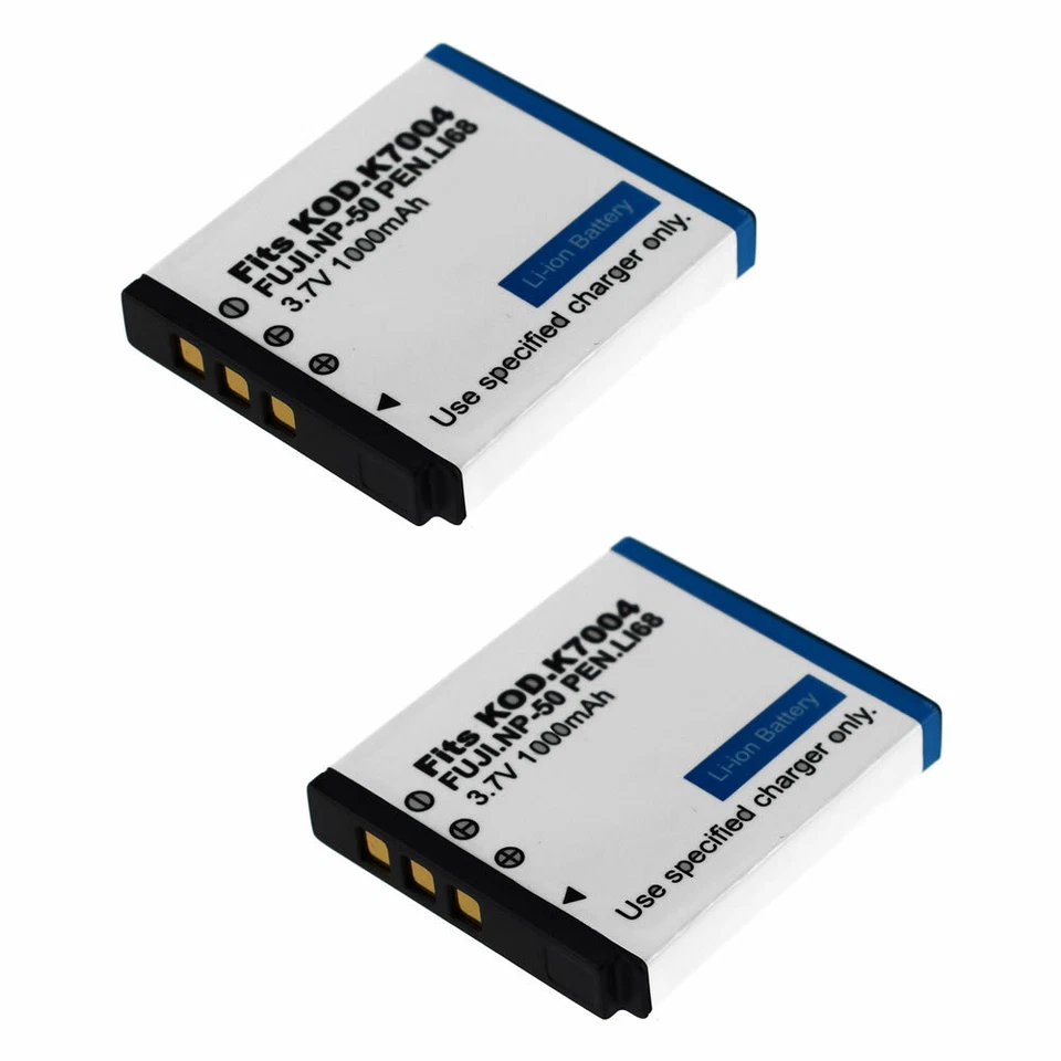 2x Bateria NP-50 NP-50A para Fujifilm FinePix XP200 X10 X20 XF1 + Carregador LED SLIM - Imagem 4 de 4