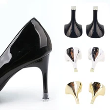 1pair Heel Repair Replacement High Stiletto Heel Black Horseshoe Shape