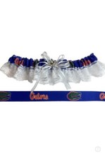 New Florida Gators Wedding Garter Lace Blue Orange Bride Gift