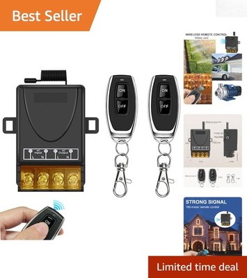 Remote Control Outlet Switch: Wireless, Compact & Safe with 2 Remotes Included