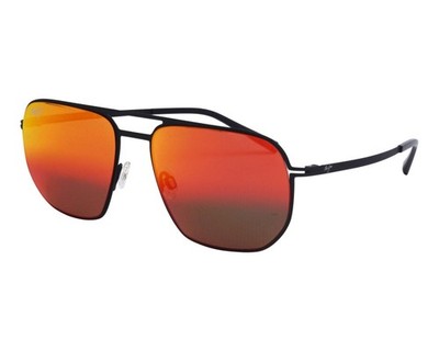 Maui Jim Shark's Cove Matte Black / Hawaii Lava Polarized Lenses RM605-02 NEW