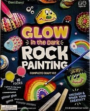 Glow in Dark Rock Painting Complete Craft Kit for Kids 6 By Dan  Darci Sealed