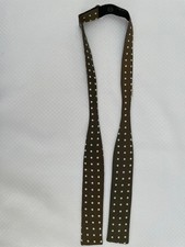 The Original AdjustoTie Olive Polka Dots Bow Silk Tie Vintage Union Made 1950-60