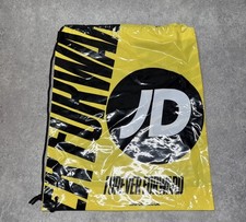 JD Sports Drawstring Bag PE Bag - Gym Bag - Swim Bag Yellow Black