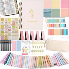 79 Pack Bible Study Supplies Journaling Kit for Women, Prayer Journal Note Ta...