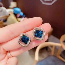 Affordable Zircon Blue Diamond Earrings for For women Chic and Stylish
