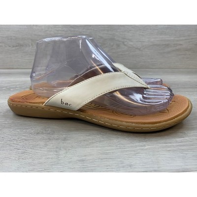 b.o.c. Born Concept Women's Cream Thong Sandals Flip Flops 10 Comfort Shoes