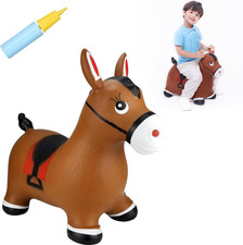 Bouncy Horse Hopper Toys, Toddlers Bouncing Farm Animals, Inflatable Jumping Hop