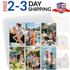 4x6 Photo Album Refill Pages for 3 Ring Binder, 20 Pack Vertical Clear Plasti...