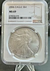 American Eagle Silver Dollar 2006 MS69 By NGC ~ 319
