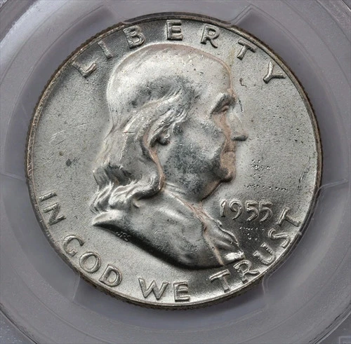 1955 Franklin Half Dollar PCGS MS63