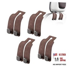 Car Purse Hook Purse Hook for Car Seats Headrest Car Seat 4 Pack Brown