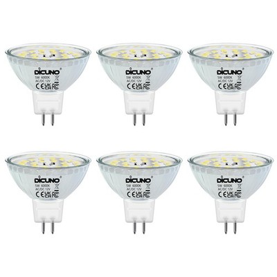 DiCUNO GU5.3 MR16 5W LED Leuchtmittel GU 5.3 nicht dimmbar Strahler 50W Halogen