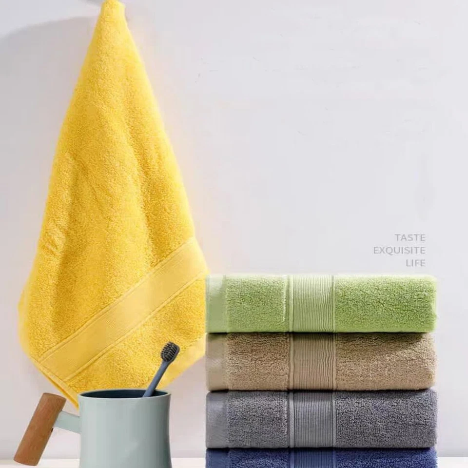 Toallas de mano suaves 100 % algodón de 13,4 x 29,5 pulgadas toalla facial premium marrón 2 piezas Foto 2 de 4