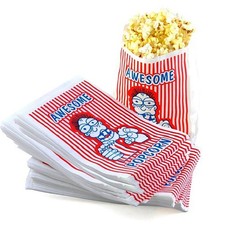 100 Popcorn Bags Premium Grade 2 Ounce Movie Theater Snack Bags 10 x 6 Inches