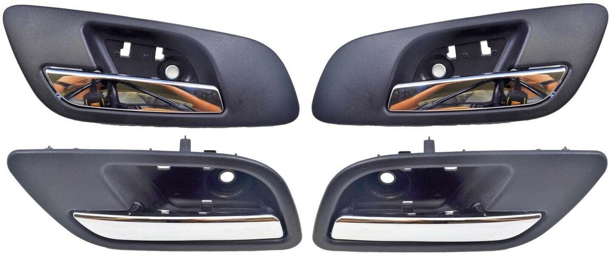 Interior Door Handle Chrome Blk L R fit 07 13 Suburban Sierra Yukon
