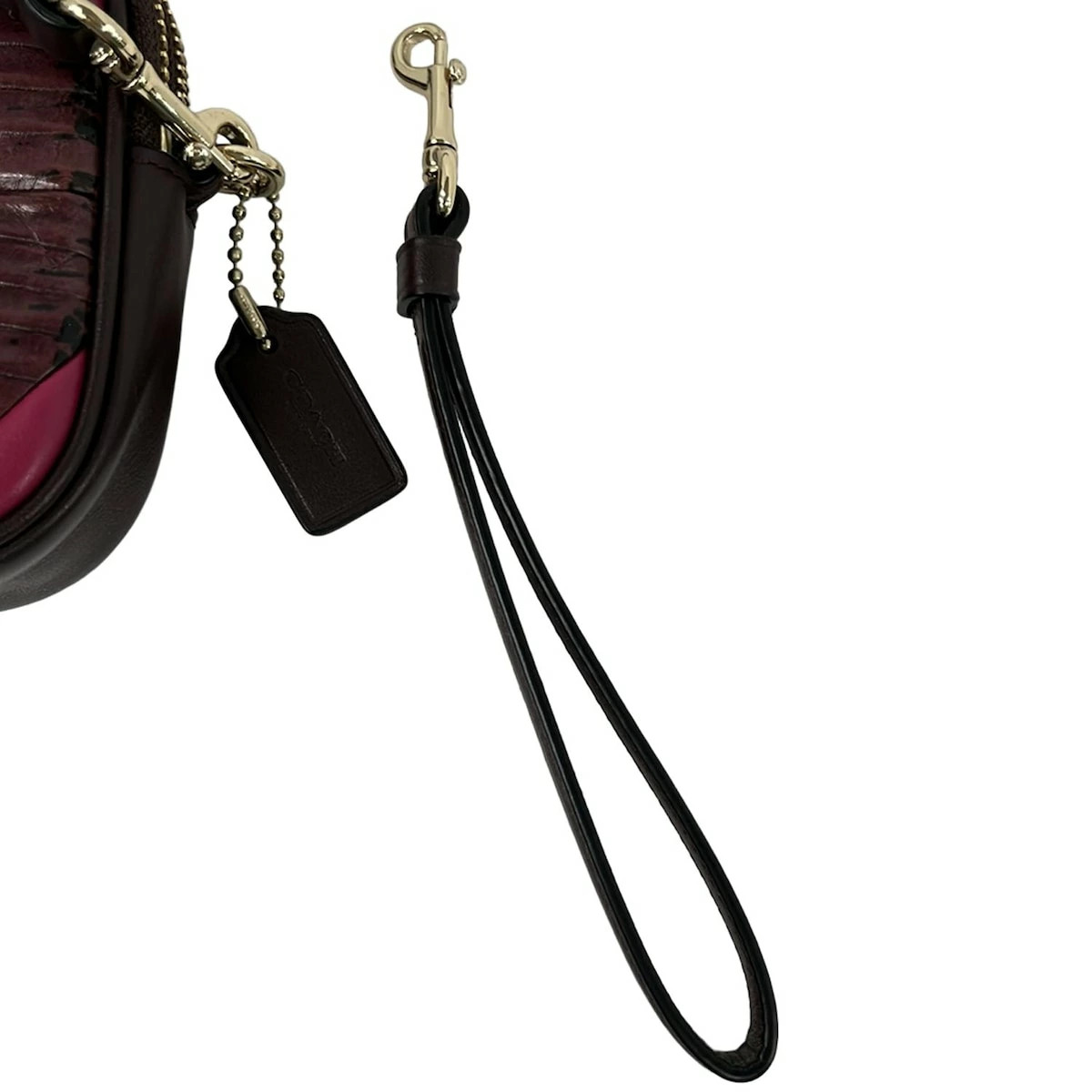 COACH Embossed Patchwork Shoulder Bag Bordeaux Pi… - image 8