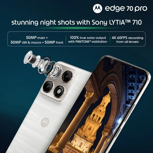 Motorola Edge 70 Pro 5G 8GB RAM 256GB Lily White NFC Dual Sim Unlocked - Picture 8 of 21