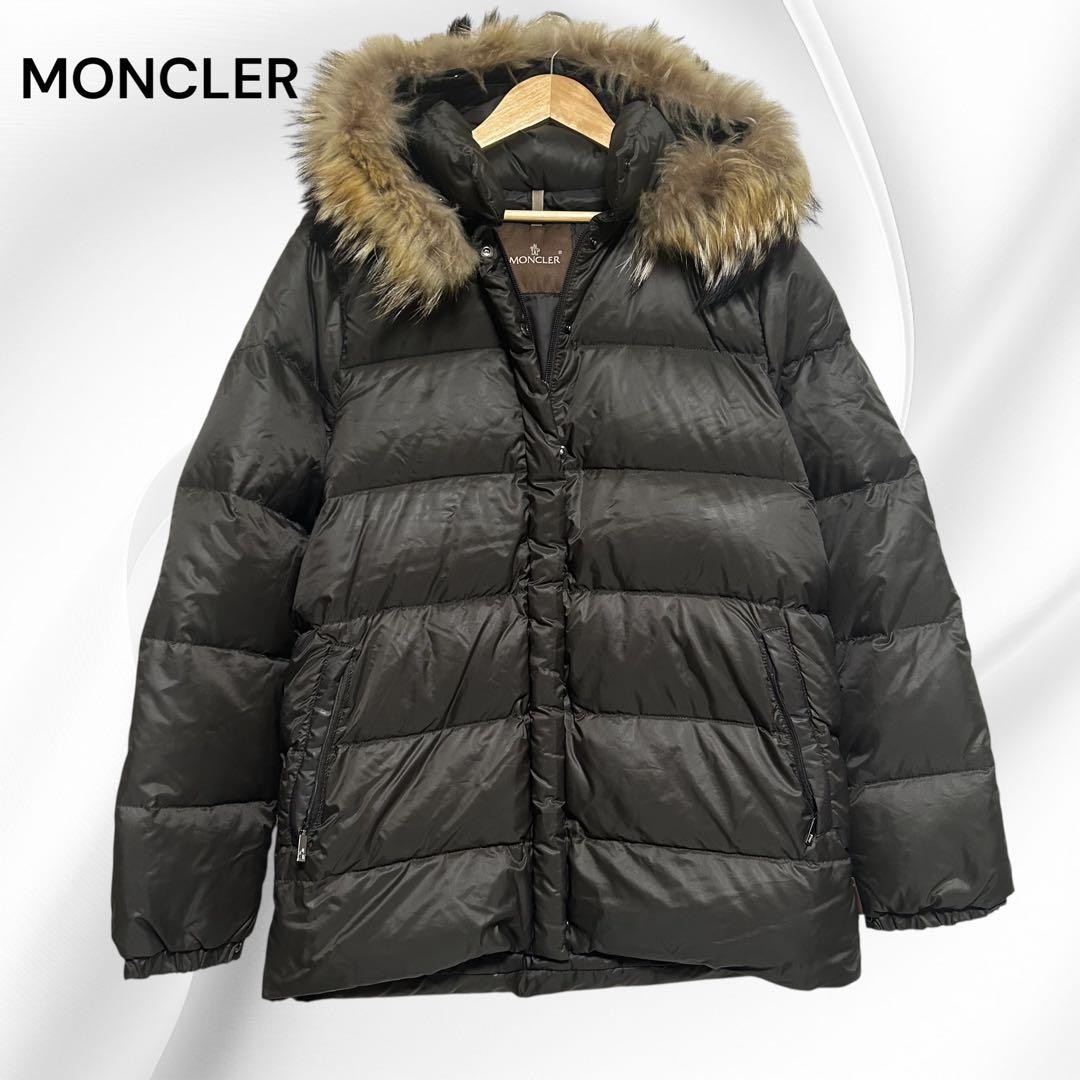 Moncler Real Furpuffer Jacket Brown 00 thumbnail 2