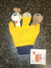 1983 Vintage Dakin Garfield Odie Pooky Finger Puppet Plush Toy Glove w/ Tag