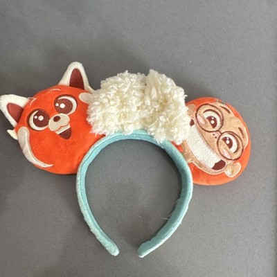Disney Turning Red Red Panda Plush Headband Hat Adult Orange White Blue