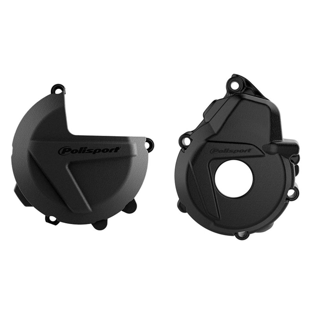 KTM POLISPORT ENGINE COVERS CLUTCH & IGNITION BLACK EXCF250 EXCF350 2017-2023 - Image 6