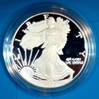 2005-W) U.S. SILVER AMERICAN EAGLE - KM#273 - ORIGINAL BOX, CASE & COA - PROOF