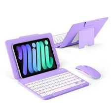 Universal Bluetooth Keyboard and Case for Tablet/Phone/Laptop,Wireless Purple