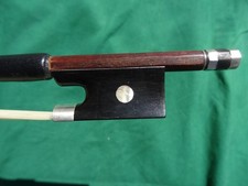Old Antique German Violin Bow F R ENDERS brand Pernambuco Silver/Ebony Octagonal